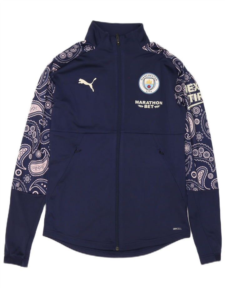Jachetă de top pentru trening cu grafică Puma pentru bărbați, poliester Paisley, albastru mic