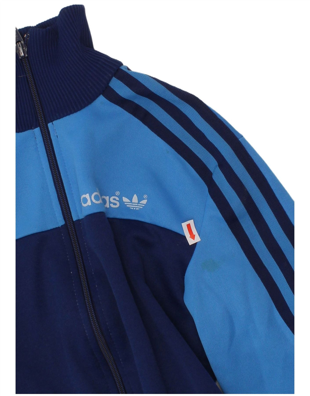 Jachetă de trening pentru băieți ADIDAS 9-10 ani, albastru bleumarin, color block