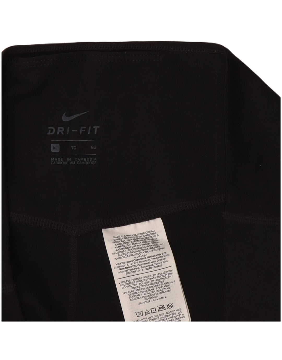 Leggings Dri Fit NIKE pentru femei UK 18 XL poliester negru