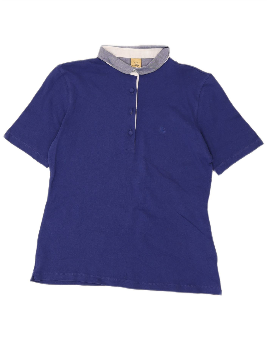 Tricou polo Fay pentru femei UK 14, mare, albastru, bumbac