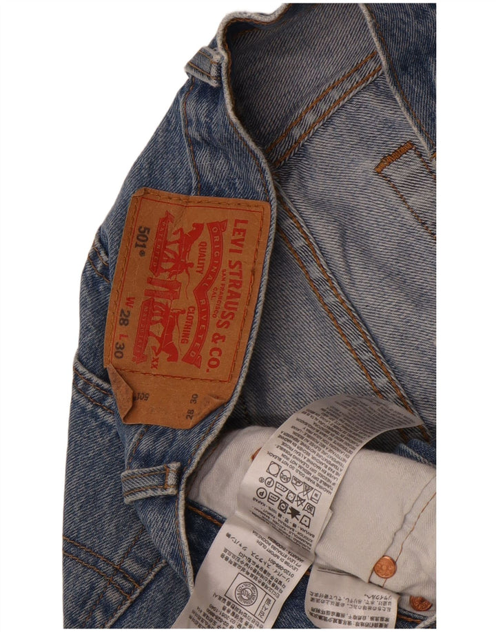 Blugi drepti pentru bărbați Levi's 501 W28 L30 Bumbac albastru