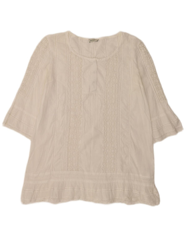 Henry s Womens 3/4 Sleeve Oversized Tunic Top IT 40 Small White