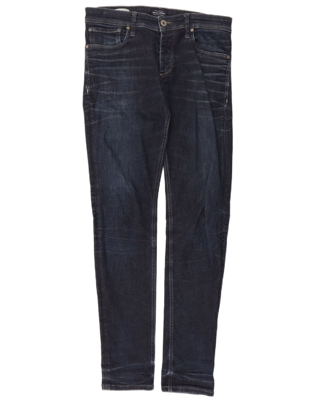 Blugi Jack & Jones GLENN Slim pentru bărbați W32 L32 bumbac bleumarin