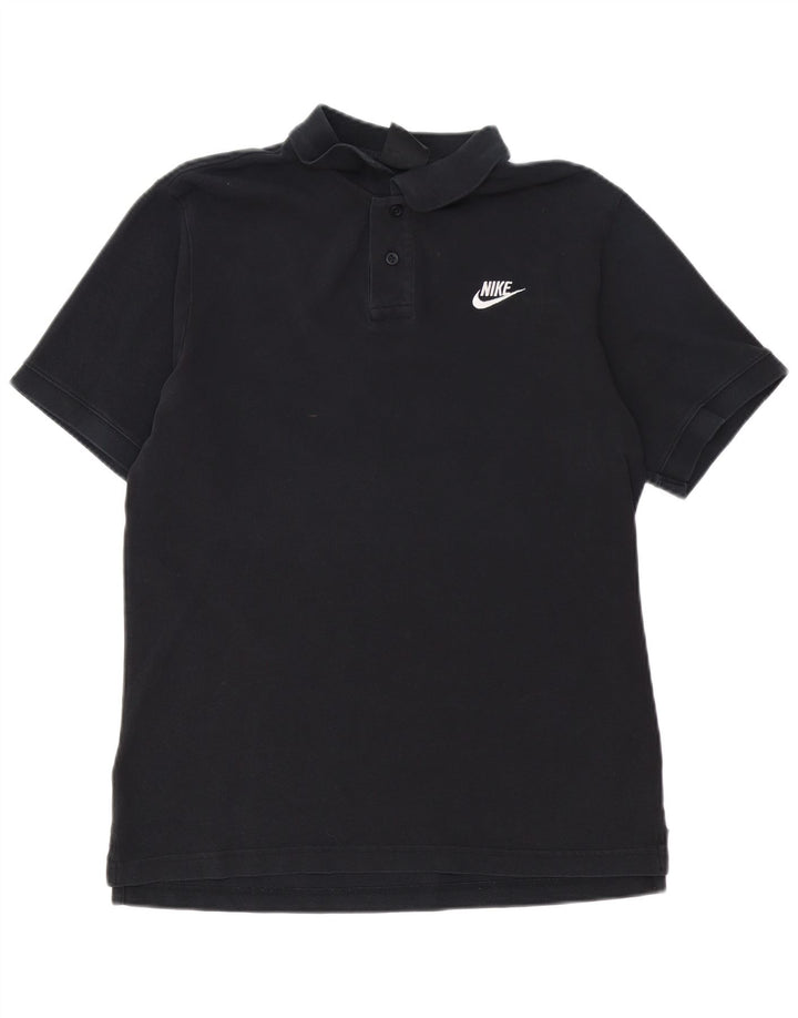 Tricou polo NIKE pentru bărbați, bumbac mediu negru