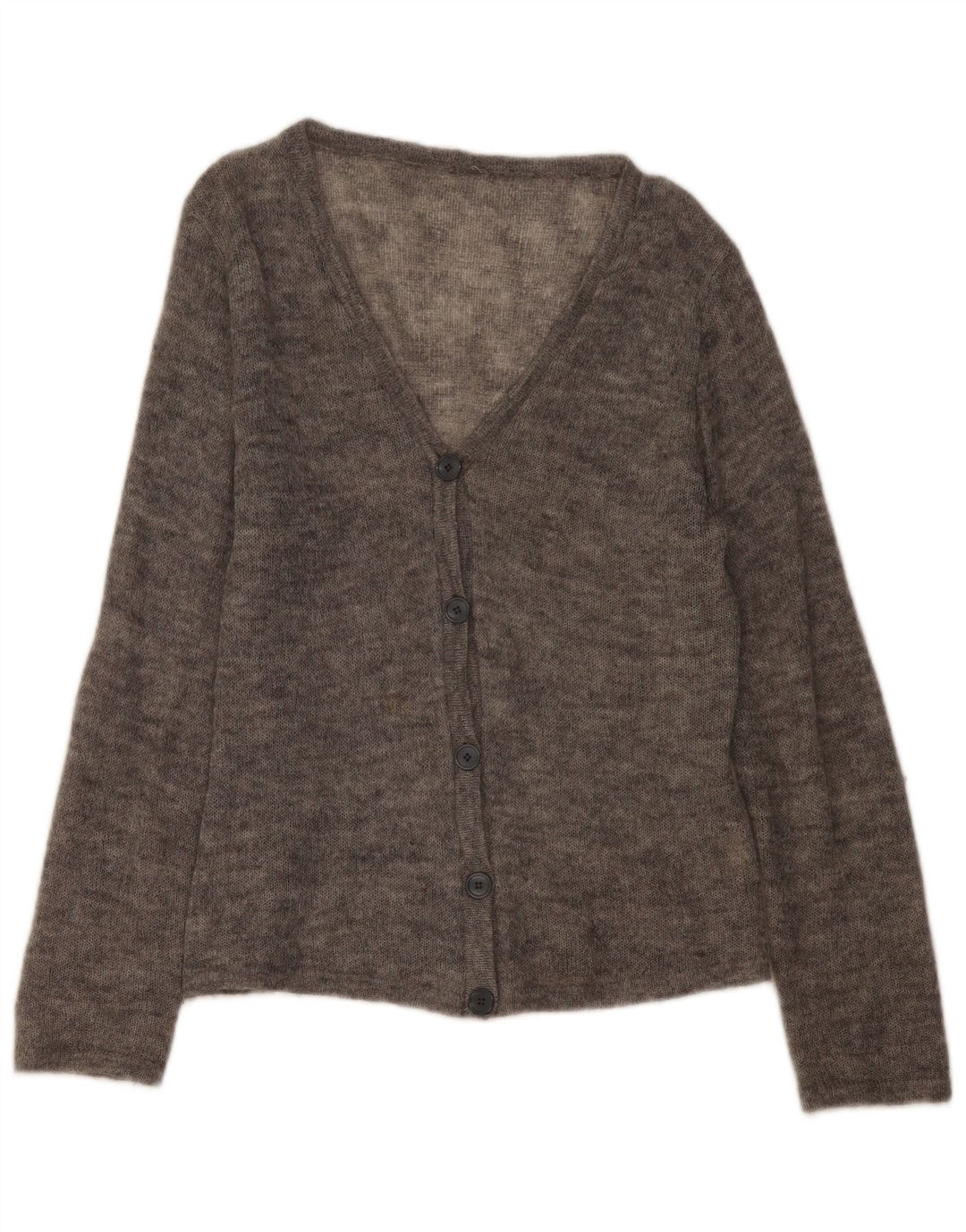 Pulover Cardigan Vintage pentru Damă UK 16 Elastan mare pete gri