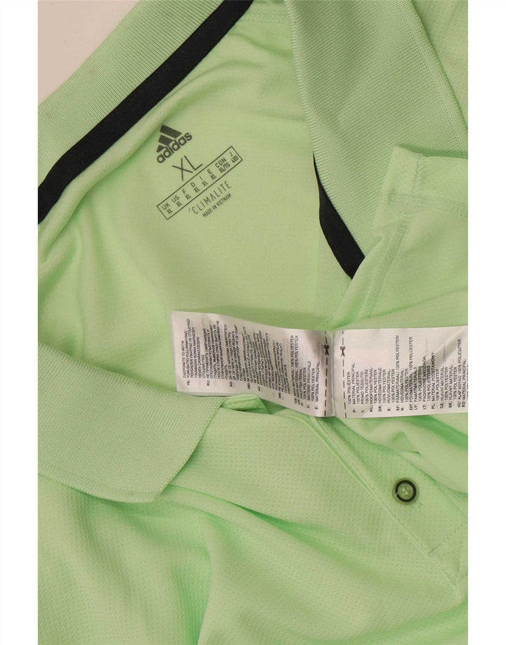 Tricou polo Adidas Climalite pentru bărbați XL Poliester verde
