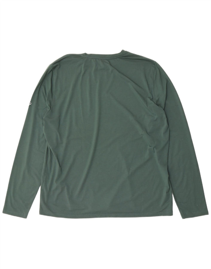 Top grafic pentru bărbați Mammut cu mânecă lungă 2XL, poliester verde