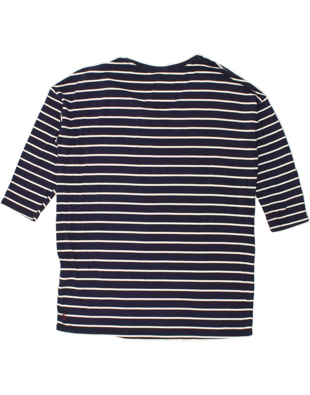 JOULES Womens Oversized Top 3/4 Sleeve UK 10 Small  Navy Blue Striped Vintage Joules and Second-Hand Joules from Messina Hembry 