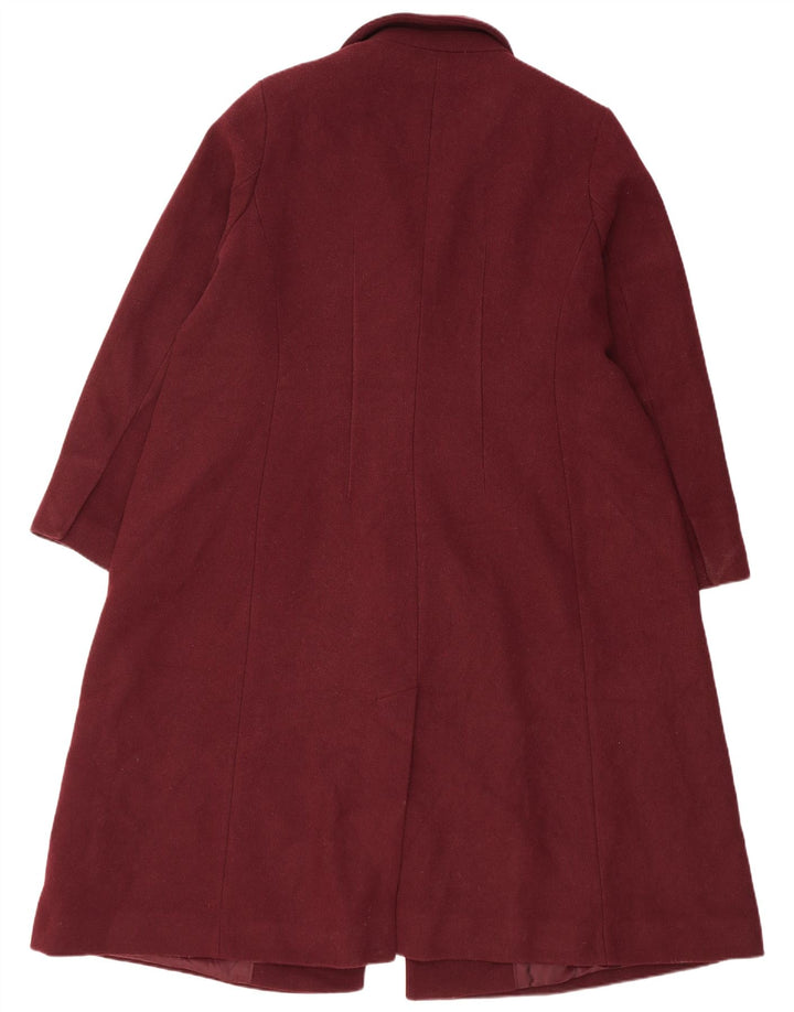 Marks & Spencer Palton dublu pentru femei UK 20 2XL Bordeaux Poliester