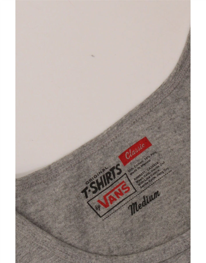 Vans Mens Classic Fit Graphic Vest Top, bumbac gri mediu