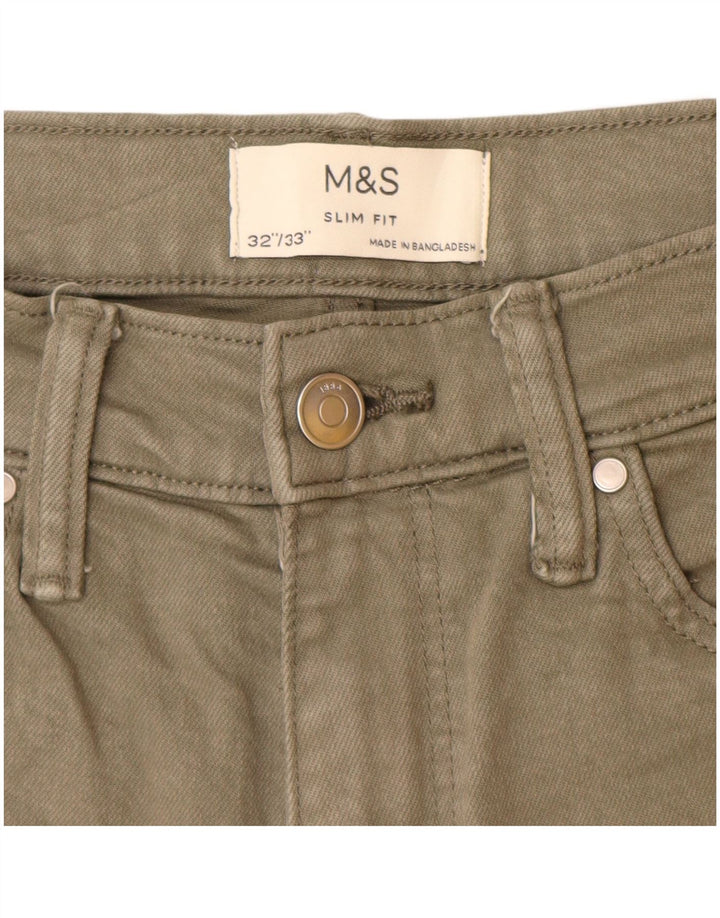 Blugi slim pentru bărbați Marks & Spencer W32 L33 bumbac kaki