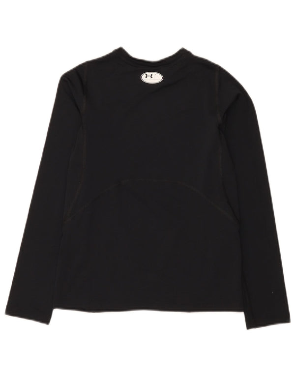 Under Armour Boys Heat Gear Top cu mânecă lungă 9-10 ani mediu negru