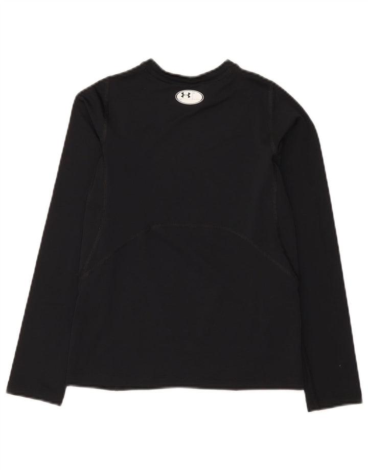 Under Armour Boys Heat Gear Top cu mânecă lungă 9-10 ani mediu negru