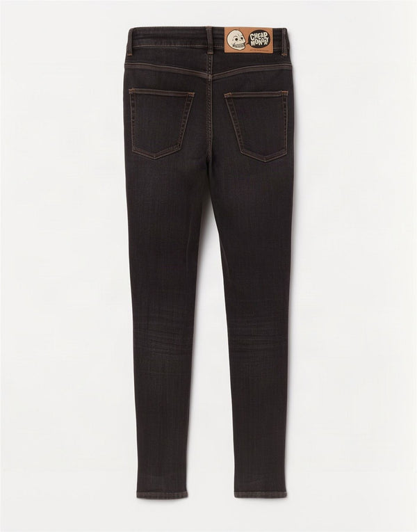Blugi skinny pentru femei ieftini luni XS W25 L29 gri