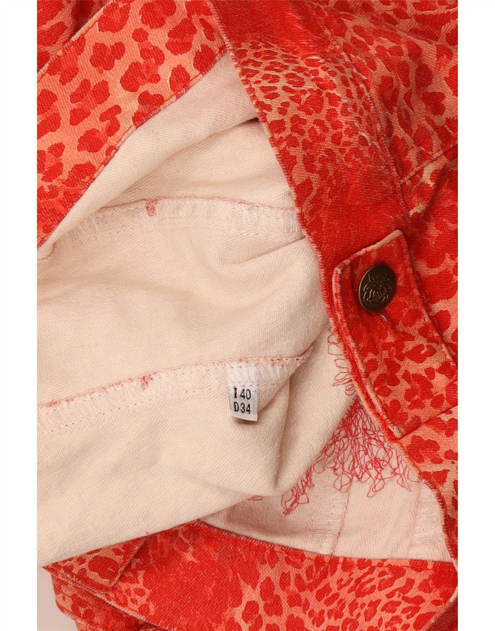 Blumarine Jachetă de blugi pentru femei IT 40 Small Red Animal Print