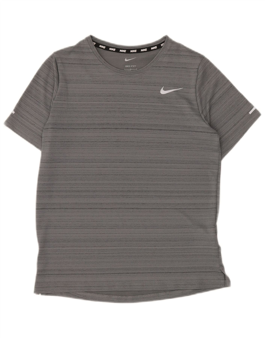 Tricou NIKE Dri Fit pentru băieți Top 12-13 ani, mare, gri poliester cu dungi