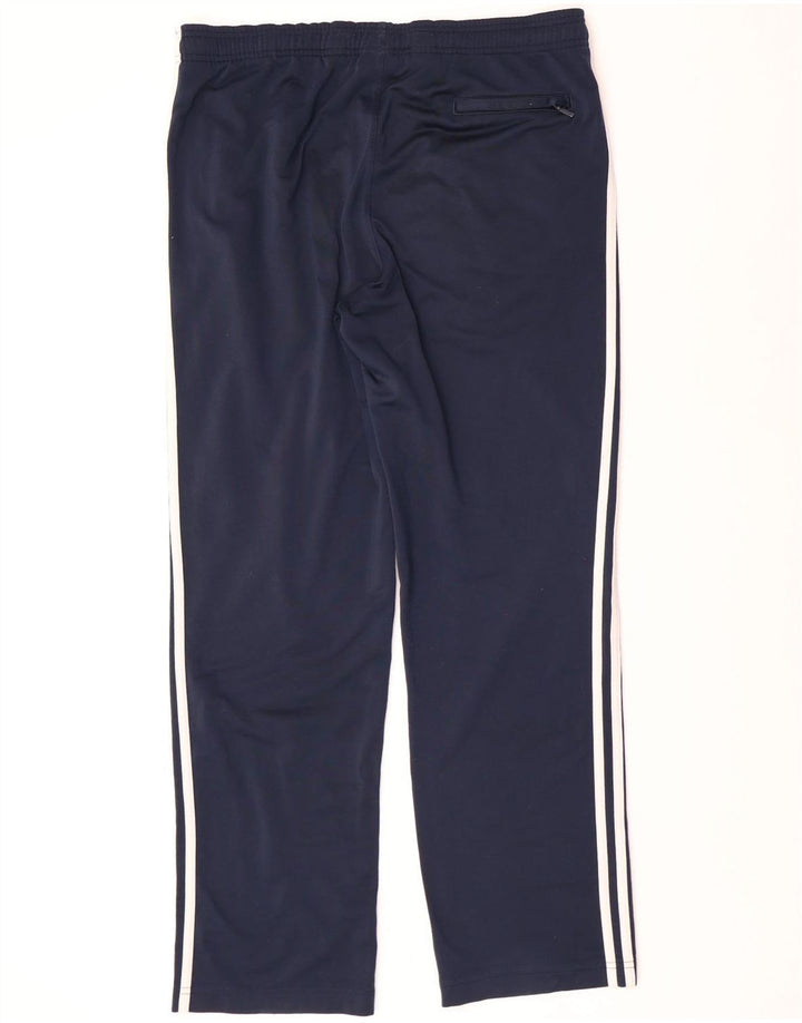 ADIDAS Mens Tracksuit Trousers Medium  Navy Blue Polyester
