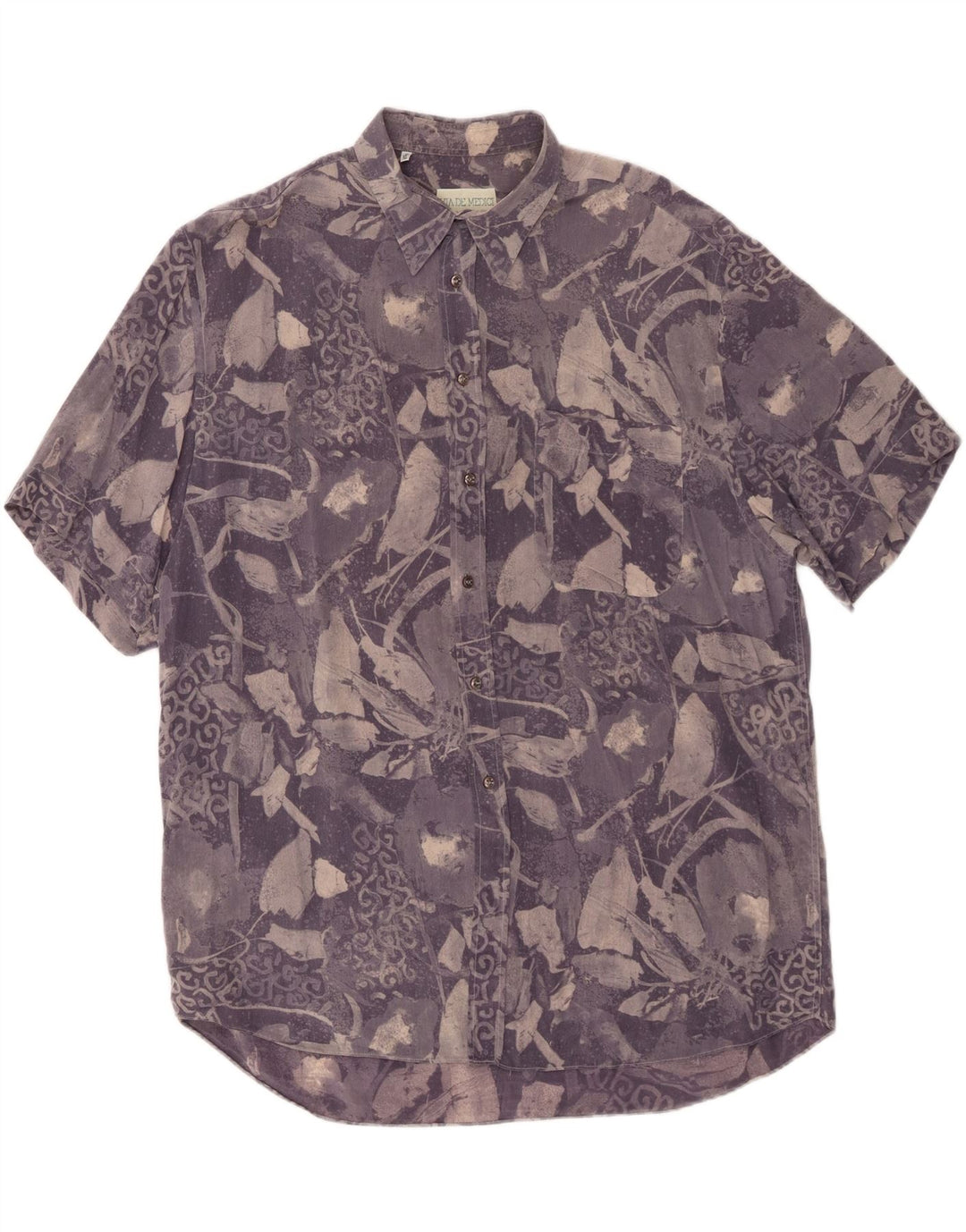 Cămașă cu mânecă scurtă pentru bărbați VINTAGE cu model abstract, XL, albastru