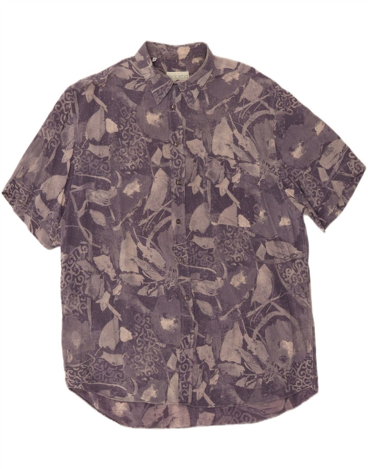 Cămașă cu mânecă scurtă pentru bărbați VINTAGE cu model abstract, XL, albastru