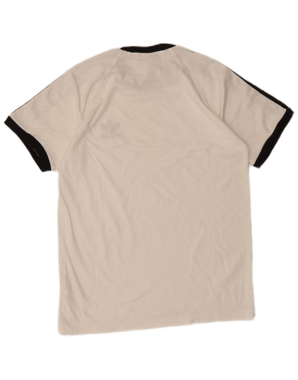 Adidas Mens T-Shirt Top Small White Cotton