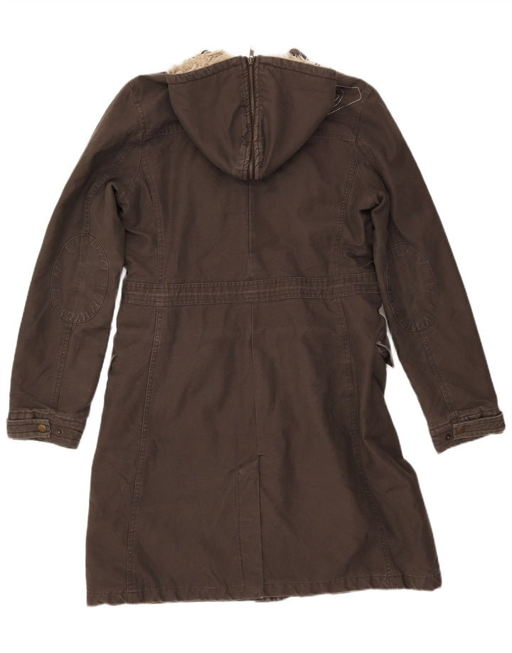 Jachetă parka Sherpa cu glugă pentru femei ROXY UK 14 bumbac gri mediu