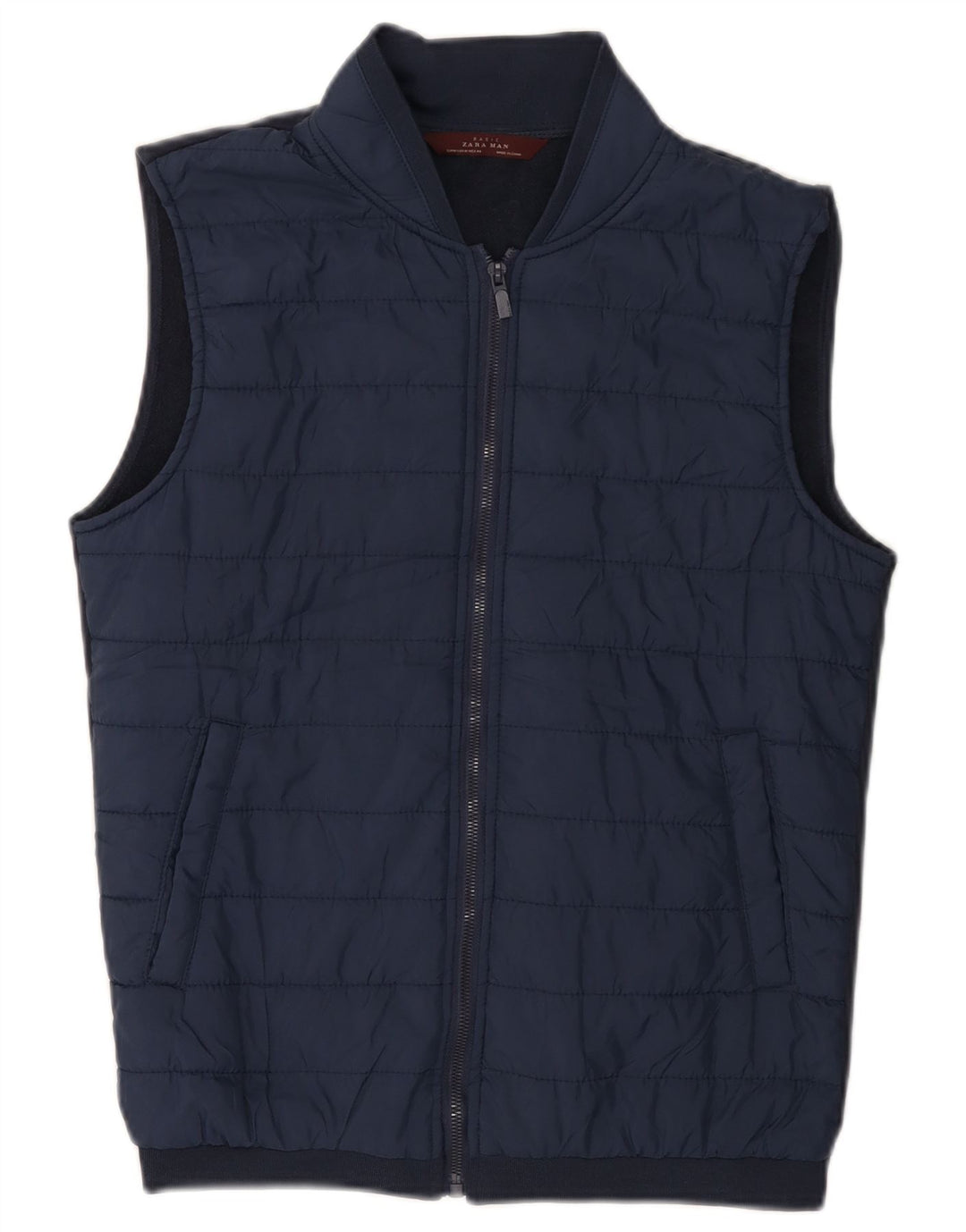 Gilet căptușit pentru bărbați ZARA UK 38 Medium Bleumarin