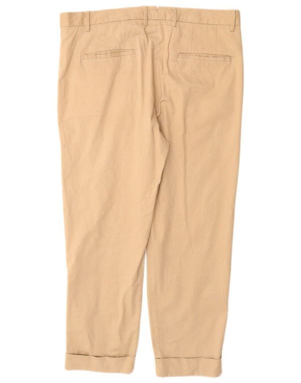 Pantaloni chino drepți pentru bărbați Zara EU 44 Large W34 L26 Bej Bumbac