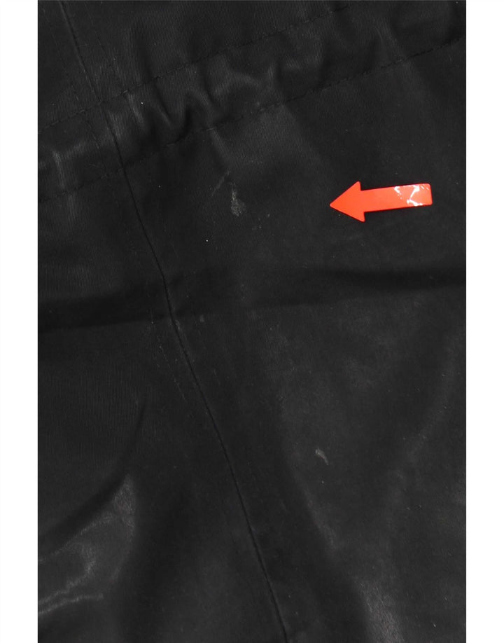 Jachetă parka cu glugă pentru femei Zara UK 14 Poliester mediu negru