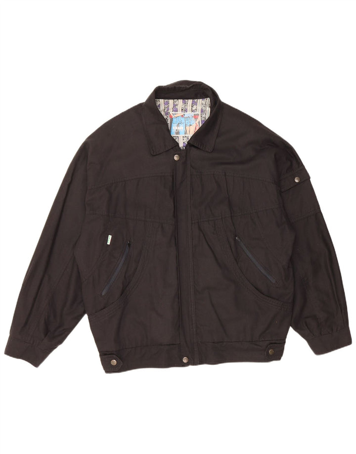 Bomber VINTAGE pentru bărbați UK 40, mare, negru, bumbac
