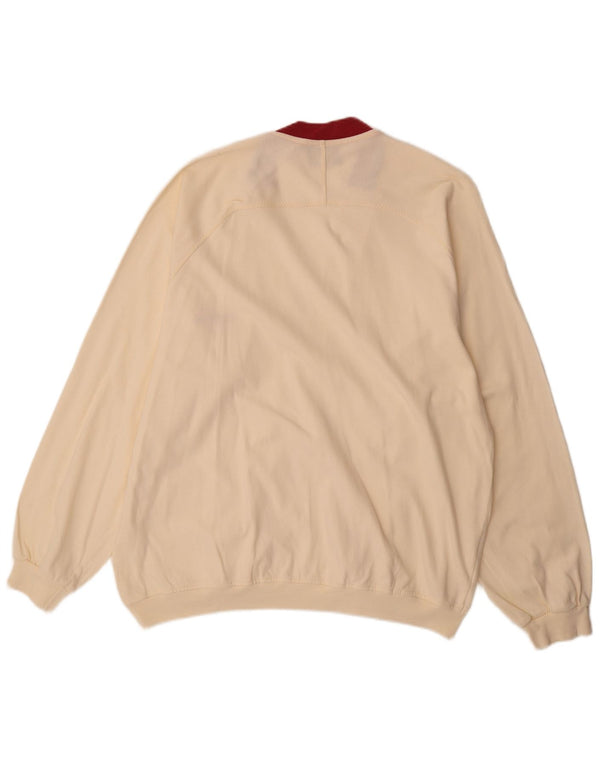 Pulover cardigan pentru bărbați Trussardi Jeans, 2XL, bumbac color bloc alb