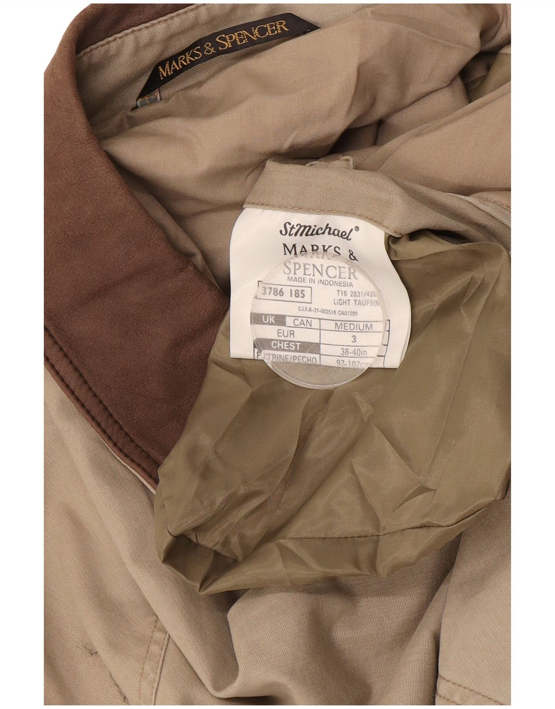 Jachetă pentru bărbați Marks & Spencer, UK 38, bumbac, bej mediu
