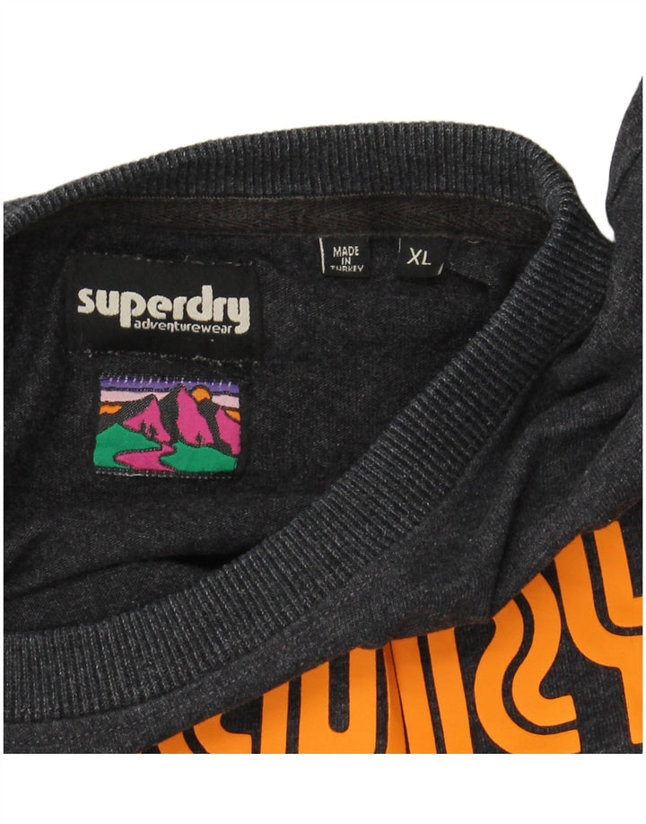 Tricou grafic pentru bărbați SUPERDRY Top XL gri