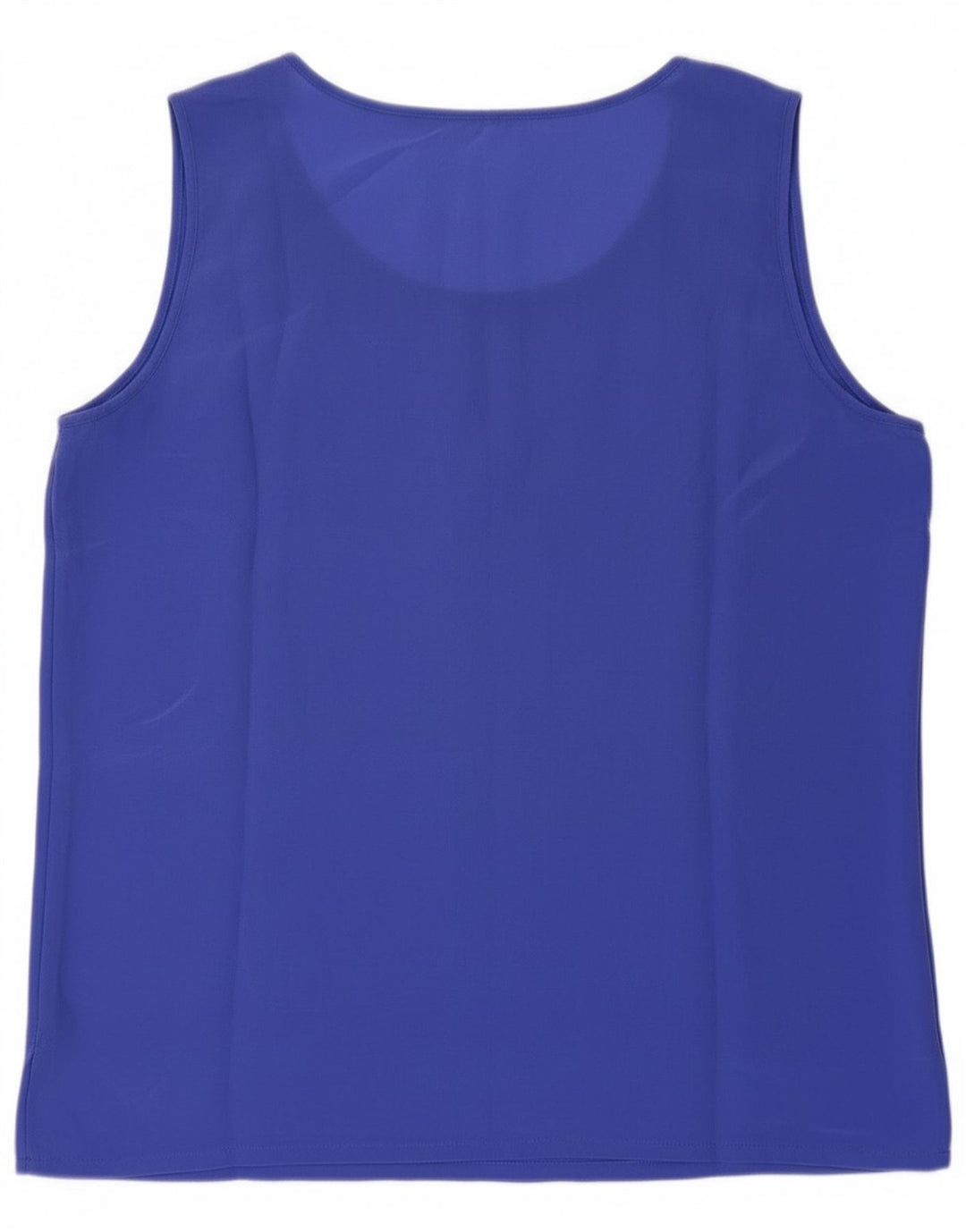 Vestă Vintage pentru femei See Through Vest UK 8 Small Blue Silk
