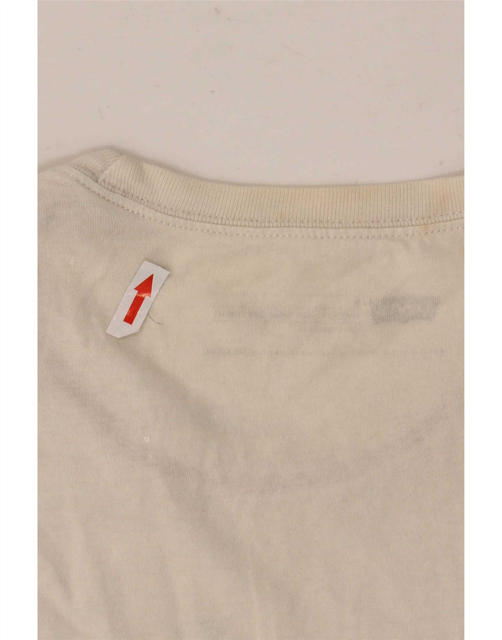 Tricou grafic Levi's pentru bărbați, cu croiala standard, top mediu din bumbac alb