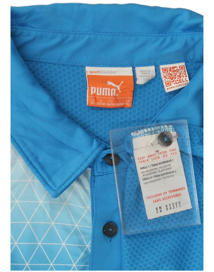 Tricou polo pentru bărbați PUMA XL, albastru, poliester color bloc