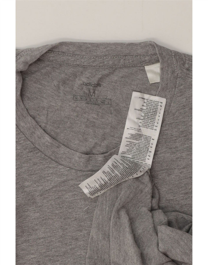 Tricou pentru bărbați ADIDAS Top din bumbac cu pete gri mediu