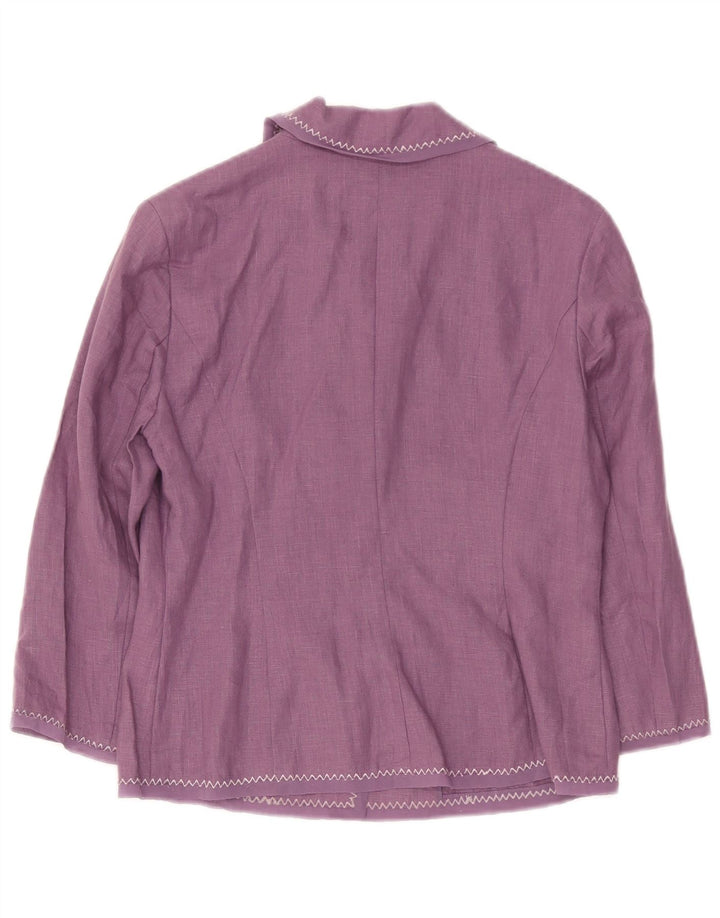 Jachetă blazer pentru femei Laura Ashley, cu 3 nasturi, UK 8, in violet mic