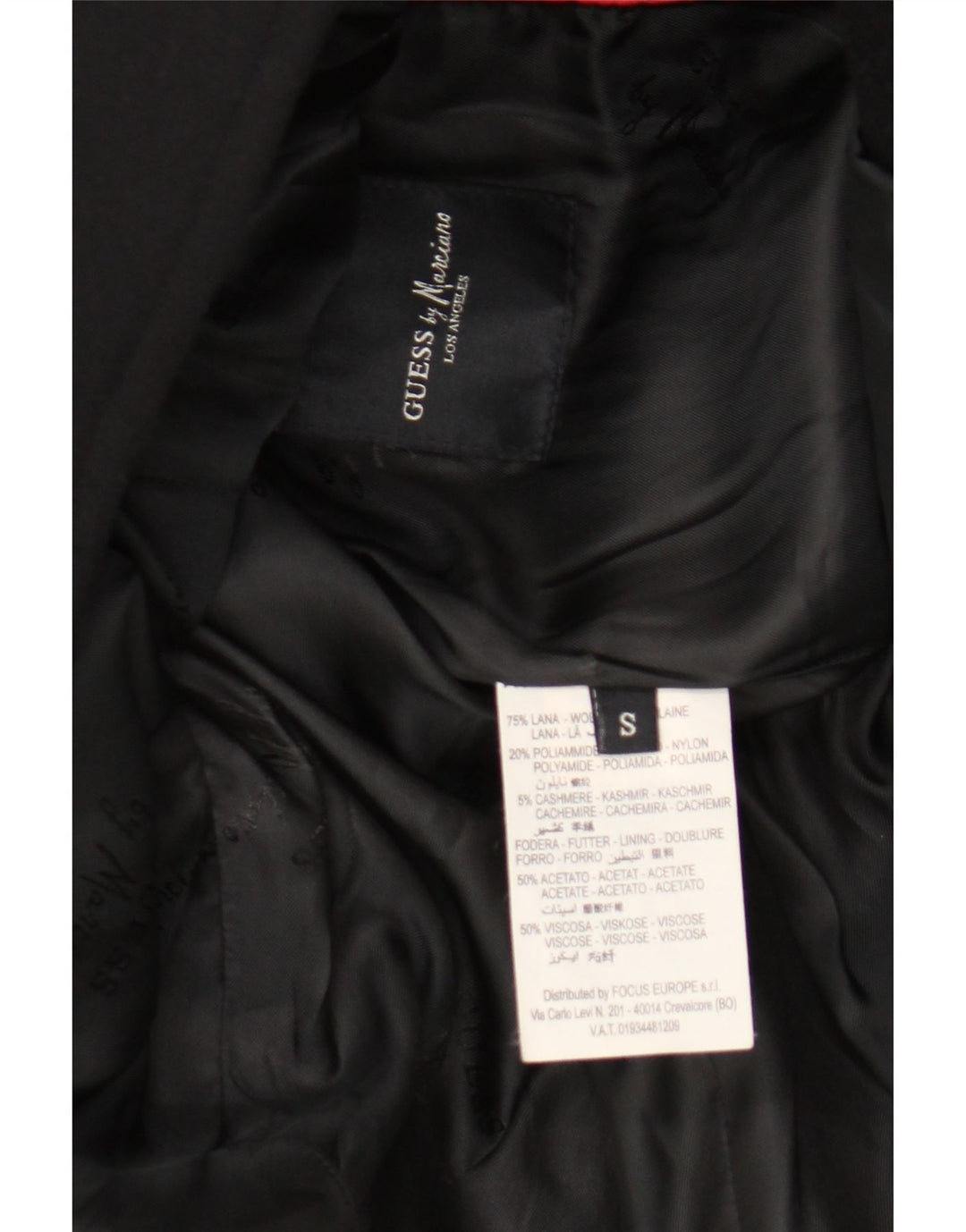 Palton pentru bărbați Guess By Marciano UK 36, lână neagră mică