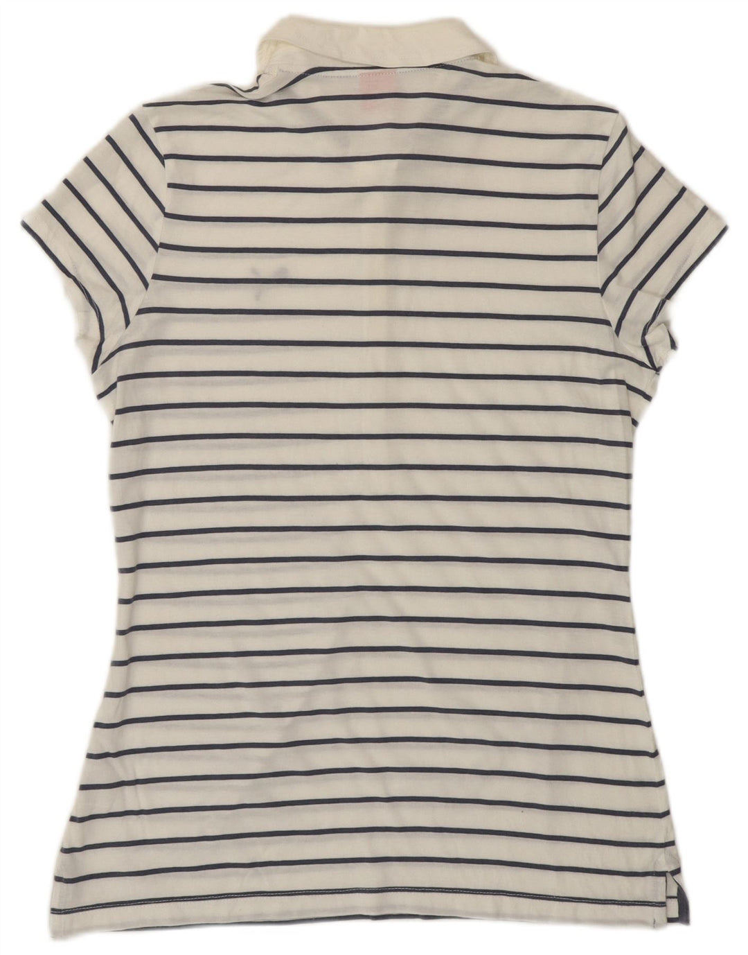 Tricou polo PUMA pentru femei UK 12 Medium White Striped