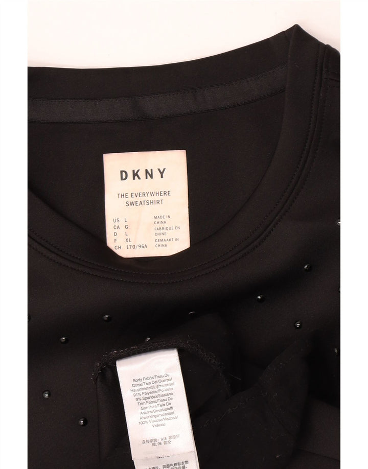 Pulover Dkny pentru femei UK 16 Poliester negru mare