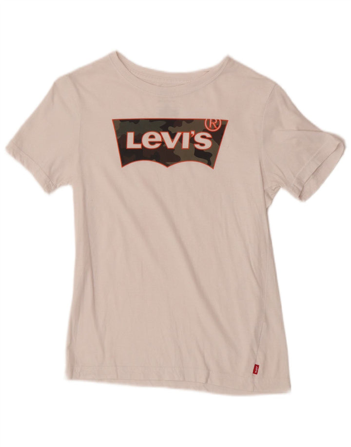Tricou grafic Levi's pentru baieti Top 11-12 ani alb
