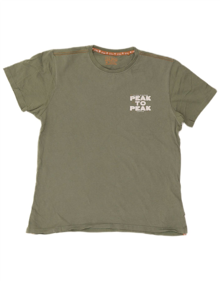 Tricou grafic pentru bărbați Fat Face Top Bumbac verde mediu