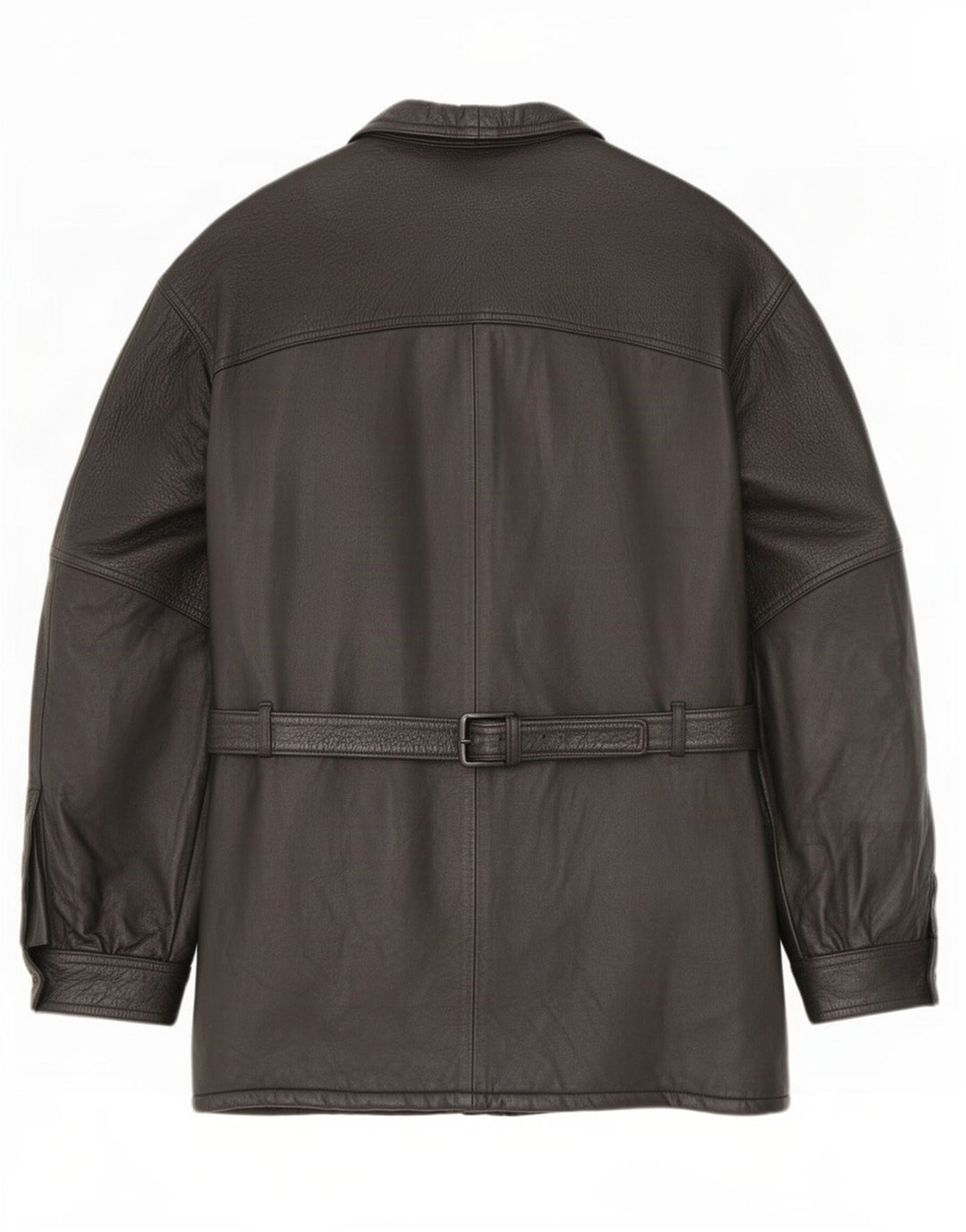 Palton din piele vintage pentru bărbați IT 54 2XL negru