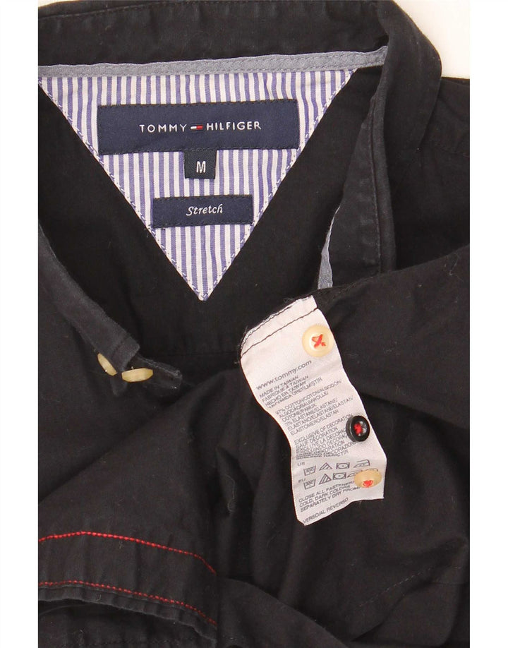 Cămașă stretch pentru bărbați Tommy Hilfiger, bumbac mediu negru