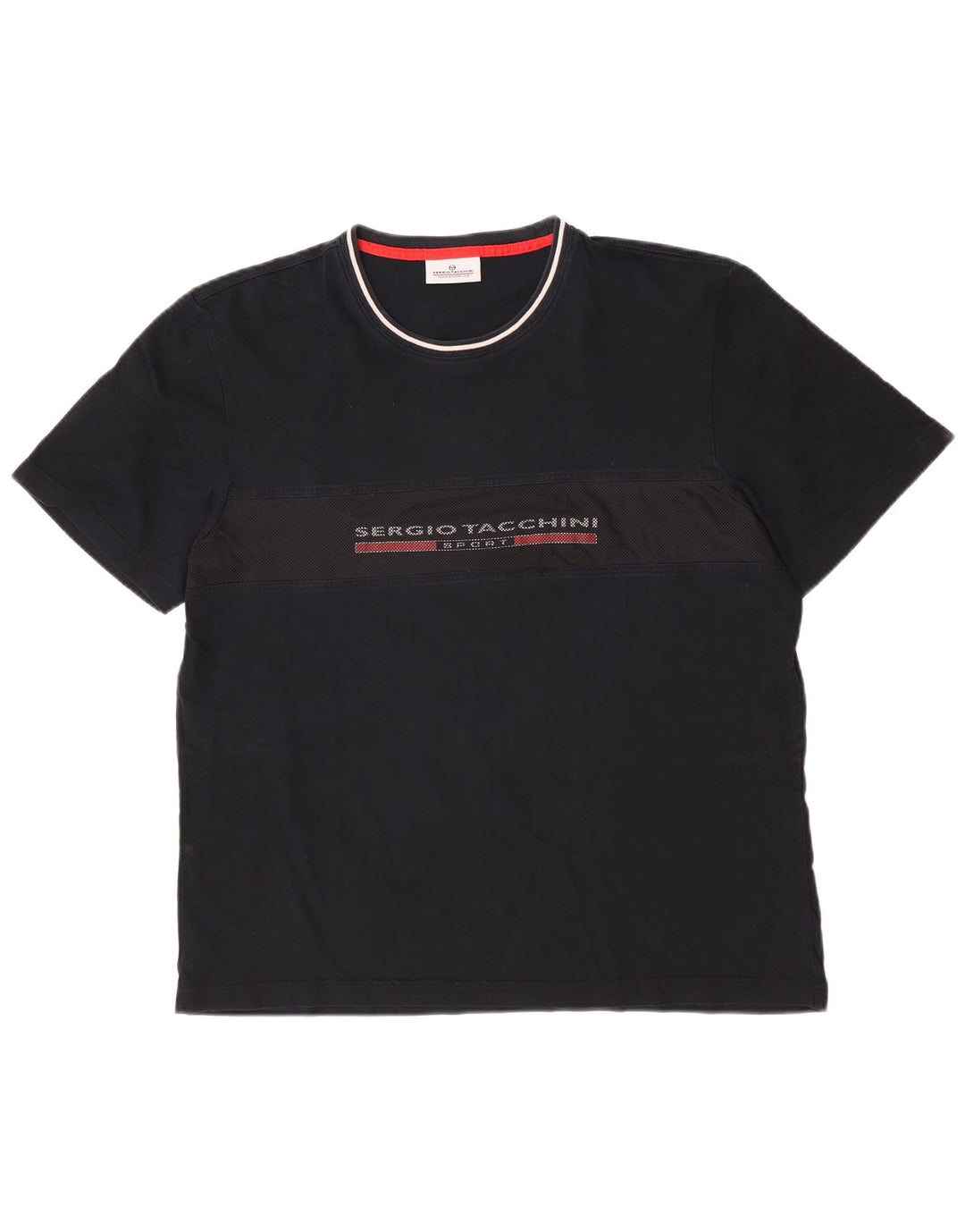 Tricou grafic pentru bărbați Sergio Tacchini Top 2XL Negru