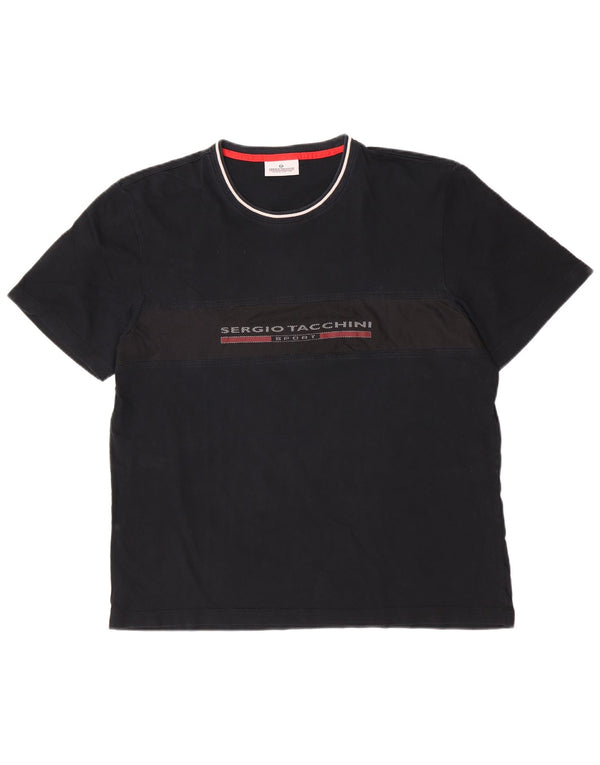 Tricou grafic pentru bărbați Sergio Tacchini Top 2XL Negru