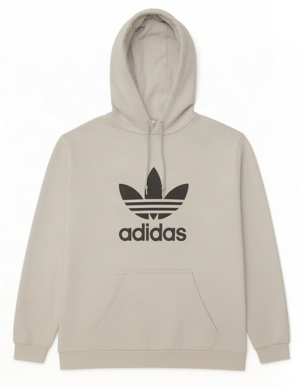 Pulover cu glugă cu grafic pentru bărbați Adidas, mare, alb