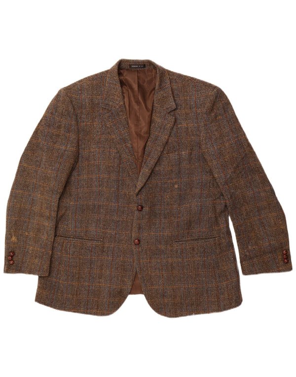 Blazer pentru bărbați Walker and Hawkes Harris Tweed IT 46 3XL maro