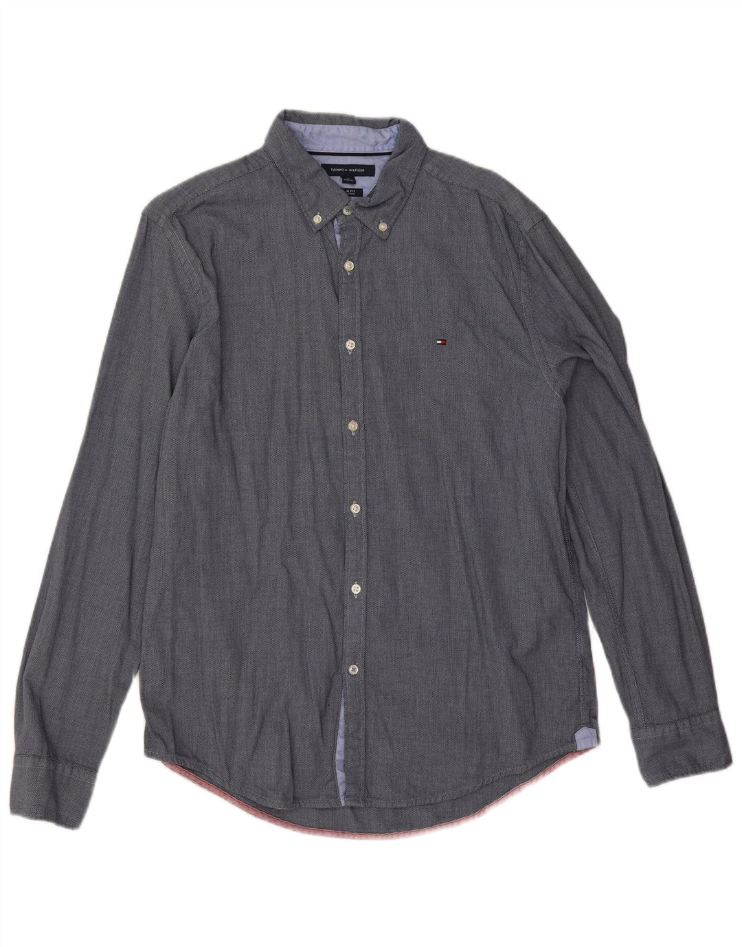 Cămașă pentru bărbați Tommy Hilfiger Slim Fit, mare, albastru bleumarin, bumbac