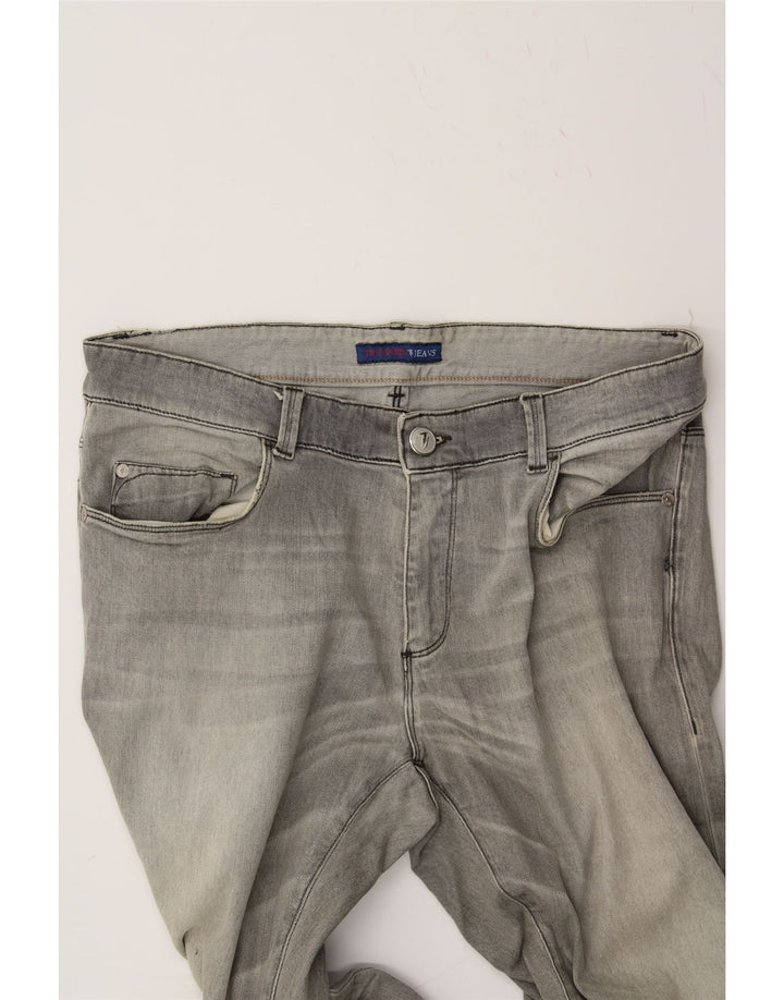 TRUSSARDI Womens Straight Jeans W33 L32 Grey Cotton Vintage Trussardi and Second-Hand Trussardi from Messina Hembry 